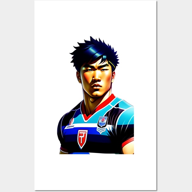 Japanese Rugby Player Wall Art by ArtShare